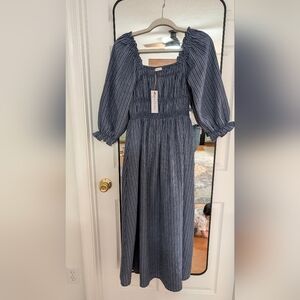 Tealona Blue Striped Dress